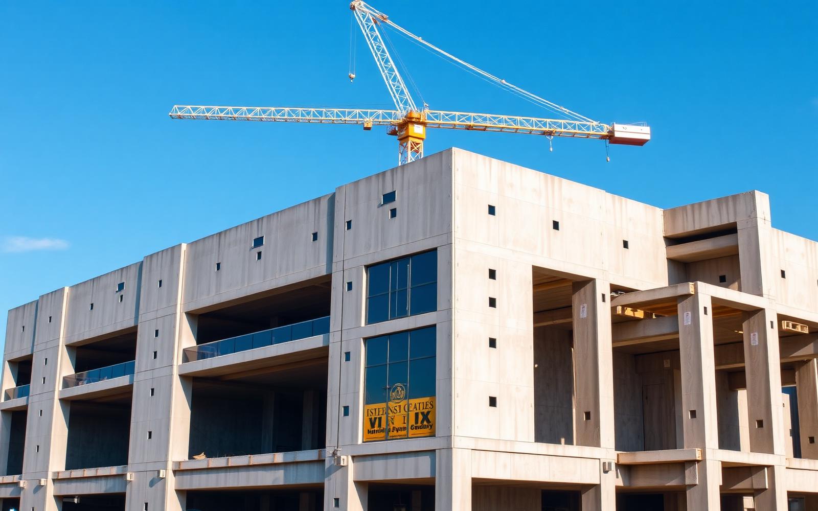 Commercial concrete structure under construction in Florida